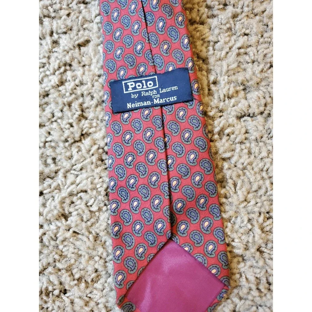 Lot of 3 Ralph Lauren 100% Silk Neck Ties Mens